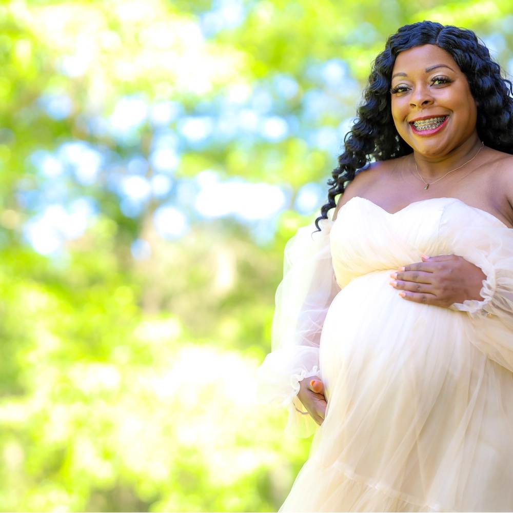 Peach Maternity Dress #baby #maternity #bellyroom #pictures #maternity